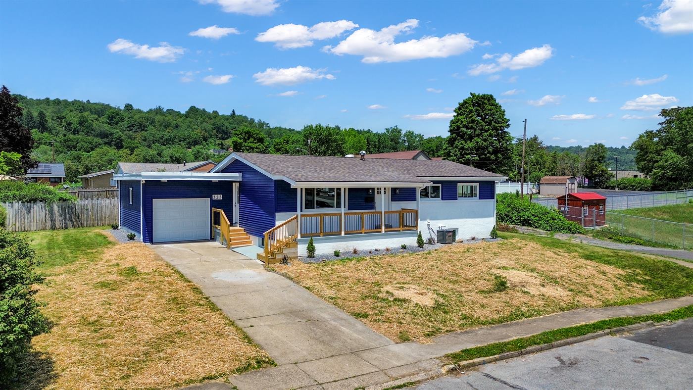 Drone aerial of completed renovation at 323 Olivia Dr
